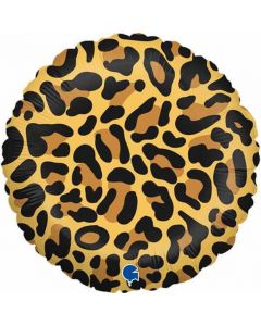 18" Leopard Spots Foil Balloon Packaged