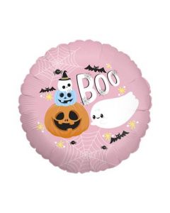 18" Boo And Chubby Ghost Foil Balloon Packaged