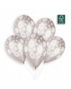 13" Balloons Shiny Snowflakes #141