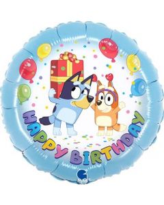 18" Bluey - Happy Birthday Foil Balloon Packaged