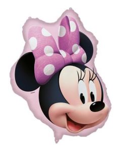 1 Foil Balloon 60X60Cm Minnie Face Shape Disney